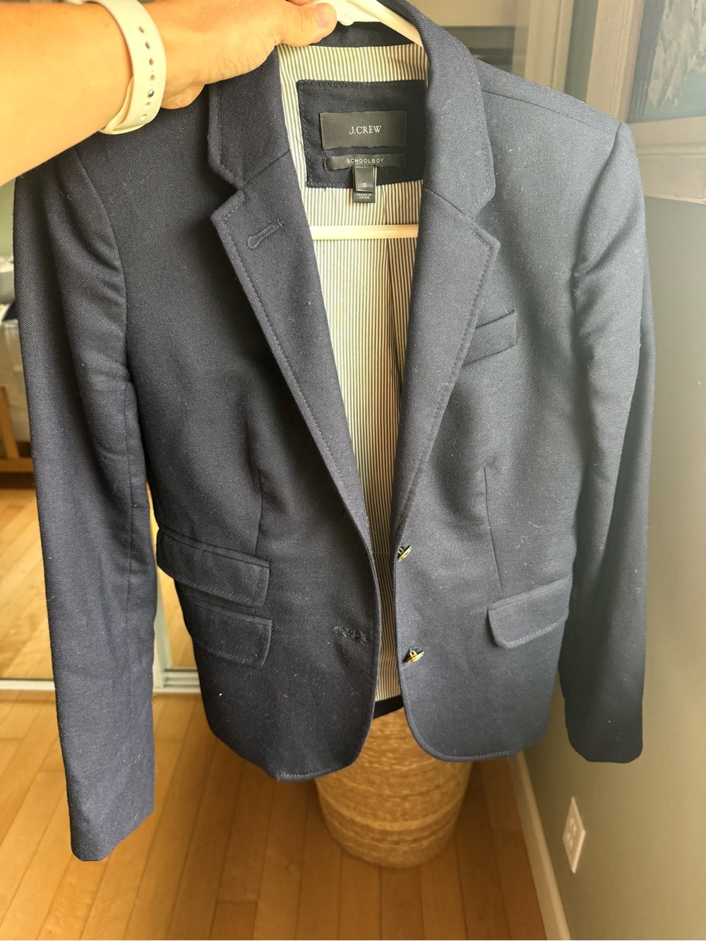 J. Crew Navy Women's “Schoolboy” blazer
